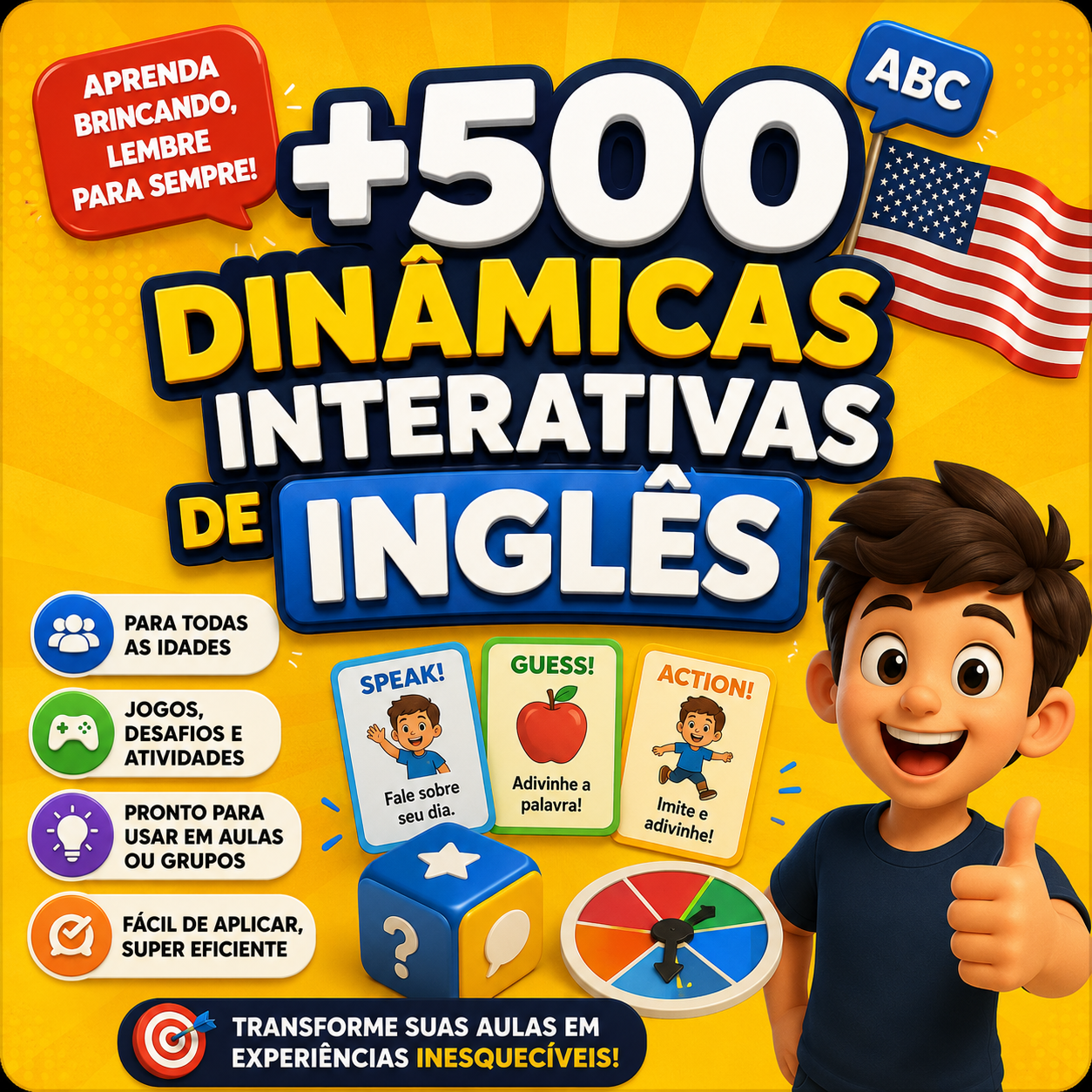 Plano Premium - +500 Dinâmicas Interativas de Inglês
